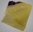 Yellow/Purple Cleaved Fluorite Octahedron - Illinois #36158-1